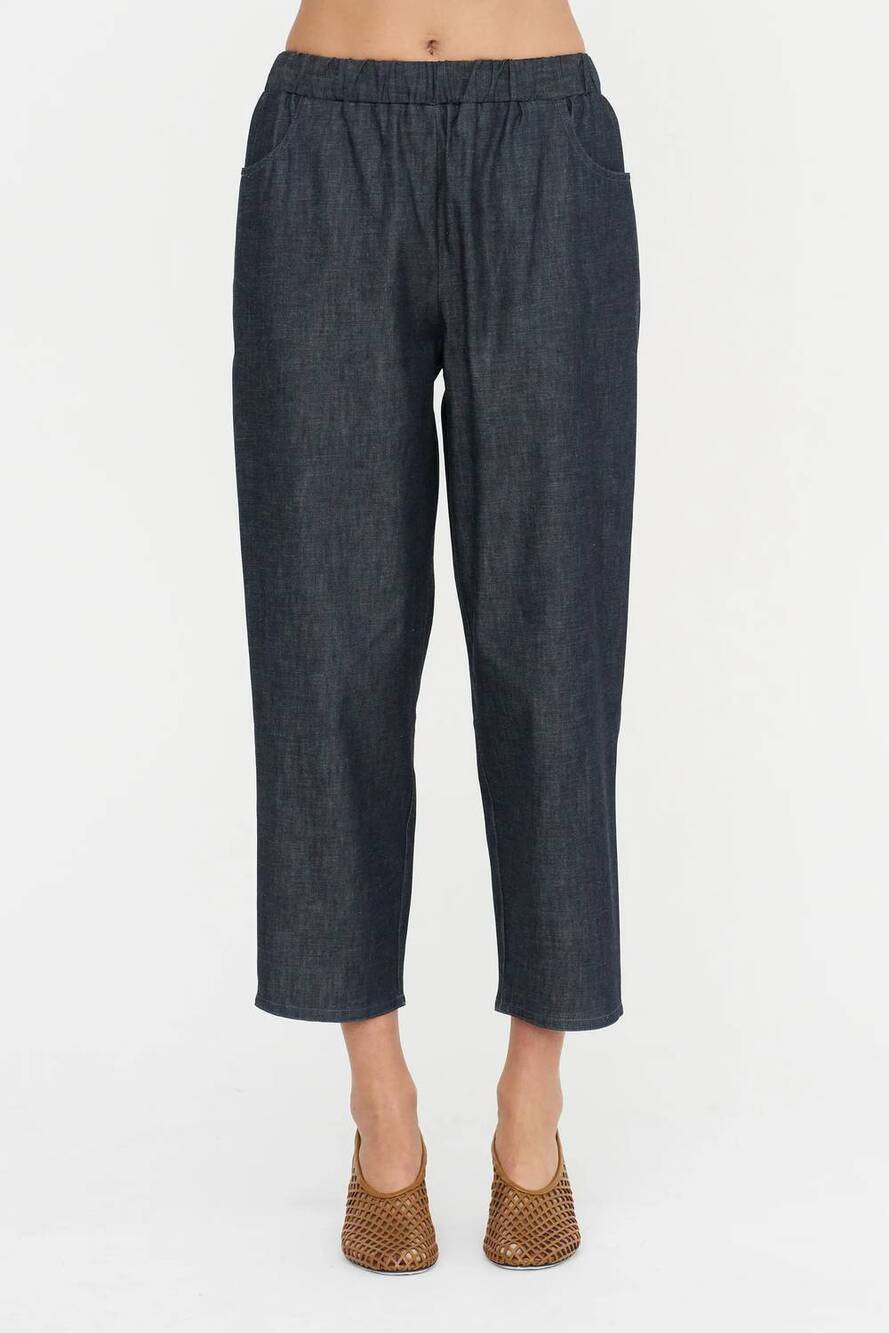 NEW DUSAN carrot wide leg jeans in medium blue